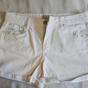 Earl Jean White Jean Shorts for Women